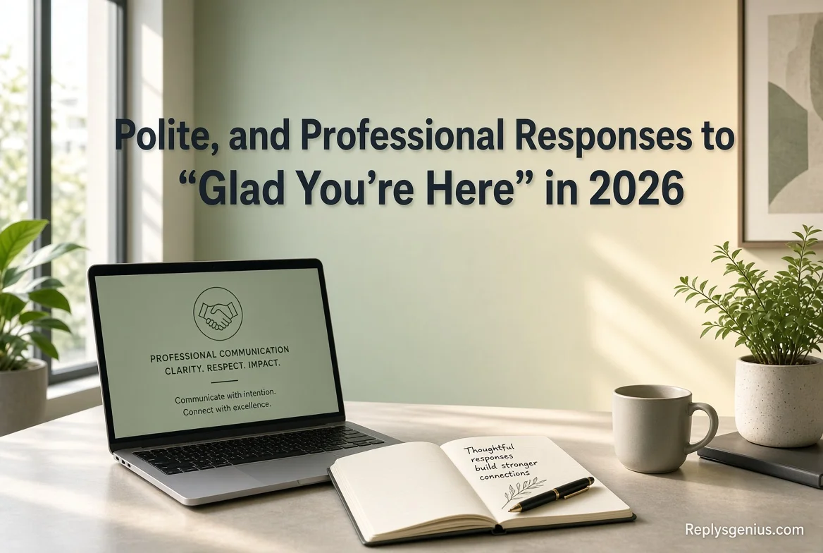 Polite, and Professional Responses to “Glad You’re Here”