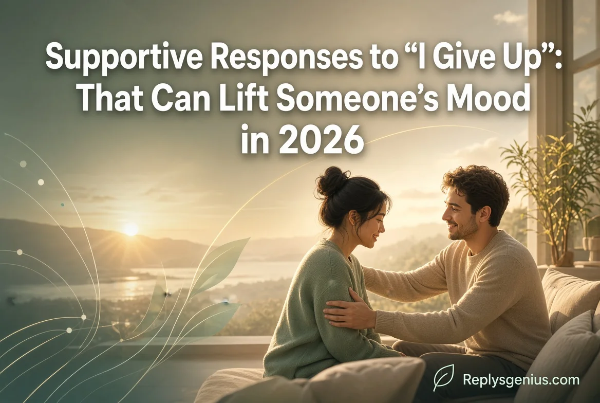 Supportive Responses to “I Give Up”