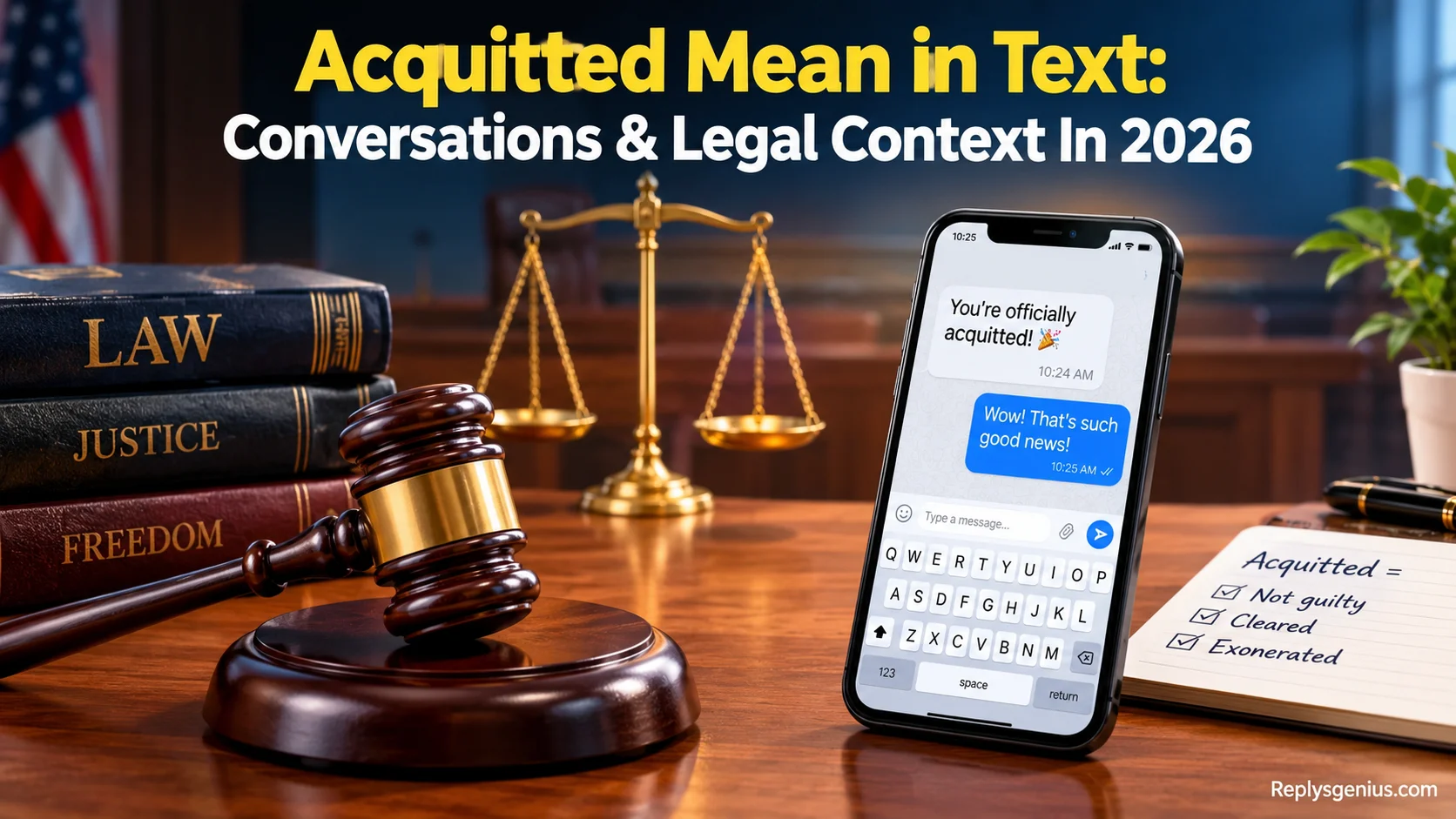 Acquitted Mean in Text