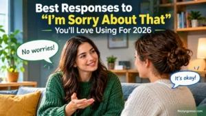 Best Responses to “I’m Sorry About That”